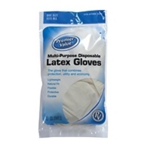 Premier Value Latex Gloves One Size Fits - 10ct