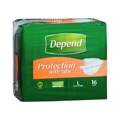 Depend Fitted Briefs Large - 3 pks of 16 