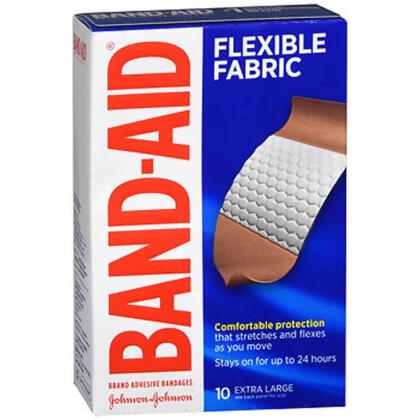 Band-Aid Flexible Fabric Bandages Extra Large All One Size - 10 ct