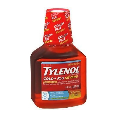Tylenol Cold & Flu Severe Warming Liquid Honey Lemon - 8 oz 
