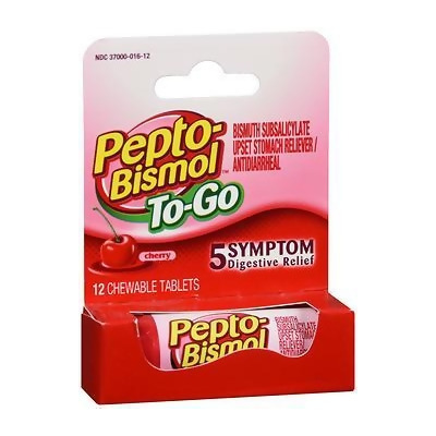 Pepto-Bismol To-Go Chewable Tablets Cherry - 12 ct 