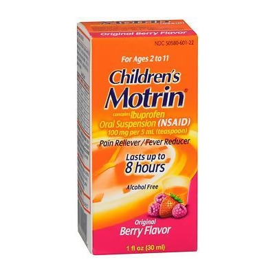Motrin Children's Ibuprofen Pain Reliever/Fever Reducer Oral Suspension Original Berry Flavor - 1 oz 