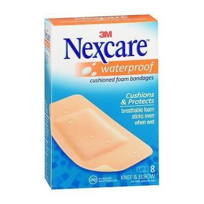 Nexcare Active Waterproof Bandages Knee & Elbow - 8ct 