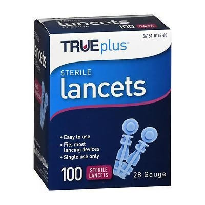 TruePlus Sterile Lancets, 28 Guage - 100 ct 