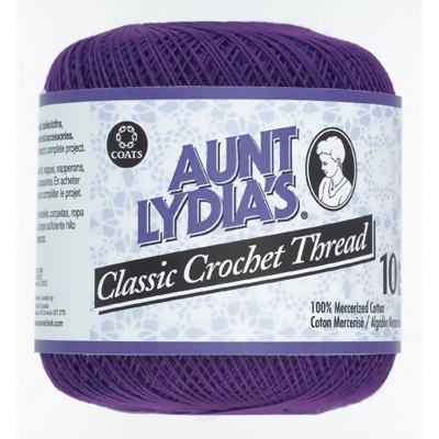 Aunt Lydia's Classic Crochet Thread, Purple, 350 Yds. - 3 Pkgs 