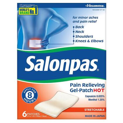Salonpas Pain Relieving Gel-Patches Hot - 6 Ct. 