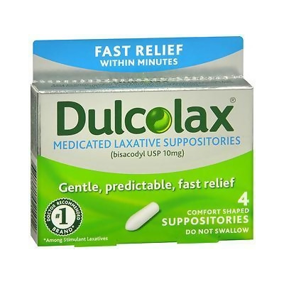 Dulcolax Medicated Laxative Suppositories - 4 ct 