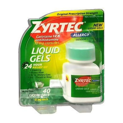 Zyrtec Allergy 10 mg Liquid Gels - 40 ct 