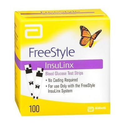 FreeStyle InsuLinx Blood Glucose Test Strips - 100 test strips 