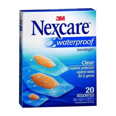 Nexcare Clear Waterproof Bandages Assorted Sizes - 20 Ct. 