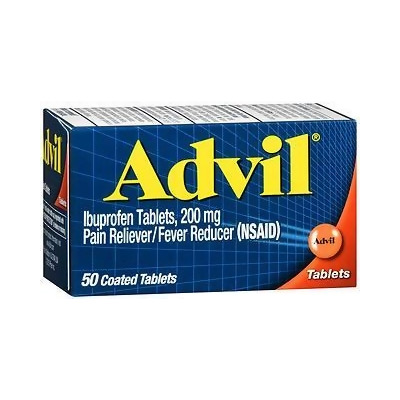 Advil Ibuprofen Pain Reliever/Fever Reducer, 200 mg Coated Tablets - 50 ct 