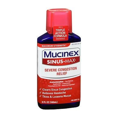 Mucinex Sinus-Max Severe Congestion Relief Liquid - 6 OZ 