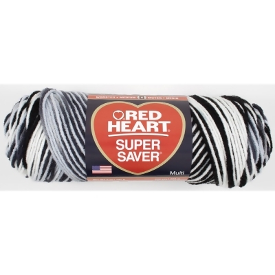 E300 Super Saver Yarn, Zebra, 5 oz - 3 Packs 