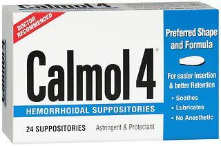 Calmol 4 Hemorrhoid Suppositories - 24 ct