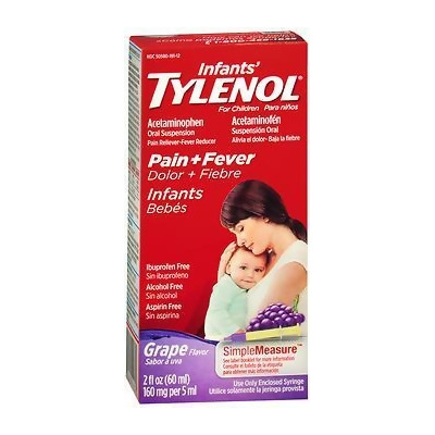 Tylenol Infants' Pain + Fever Oral Suspension Grape Flavor - 2 oz 