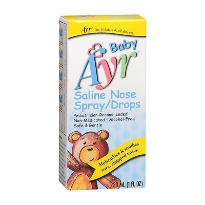 Ayr Baby Saline Nose Spray/Drops - 1 oz 