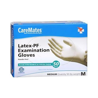 CareMates Latex-PF Examination Powder Free Medium - 50 ct 
