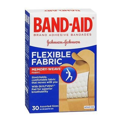 Band-Aid Flexible Fabric Bandages Assorted - 30 ct 