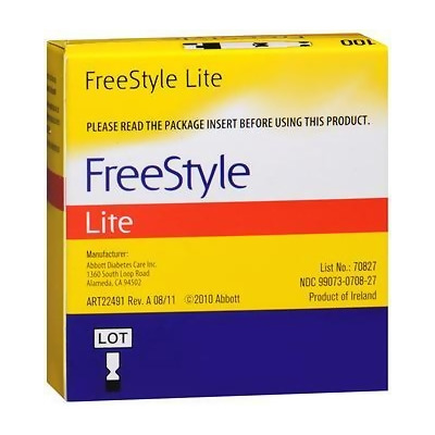 FreeStyle Lite Blood Glucose Test Strips - 100 ct 
