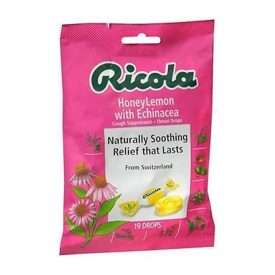 Ricola Throat Drops Natural Honey Lemon with Echinacea - 19 ct 