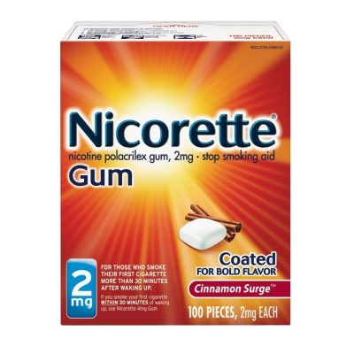 Nicorette Gum 2mg Cinnamon Surge - 100 ct 