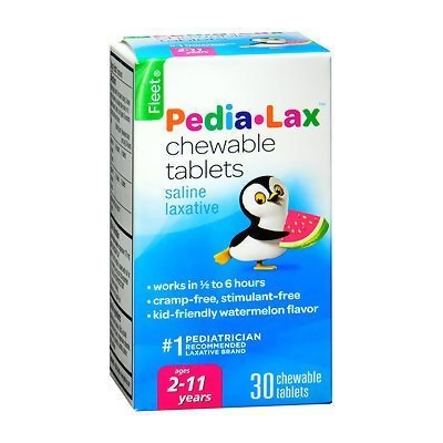 Fleet Pedia-Lax Chewable Tablets, Watermelon Flavor for Children - 30 Ct 