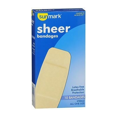 Sunmark Sheer Bandages All One Size - 10 ct 