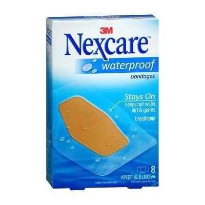 Nexcare Waterproof Bandages Knee & Elbow - 8 ct 