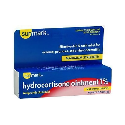 Sunmark Hydrocortisone Ointment 1% Maximum Strength With Aloe - 1 oz 