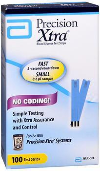 Precision Xtra Blood Glucose Test Strips - 100 ct