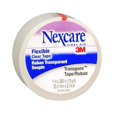 Nexcare Transpore Flexible Clear Tape 1 Inch X 10 Yards - 12ct 
