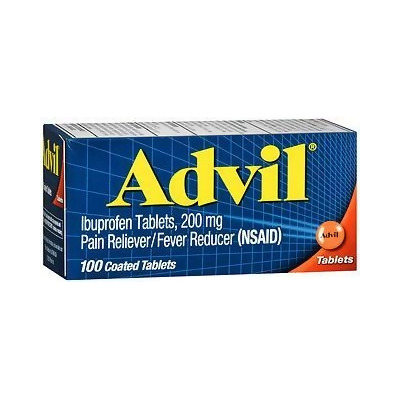 Advil Ibuprofen Pain Reliever/Fever Reduce, 200 mg Coated Tablets - 100 ct 