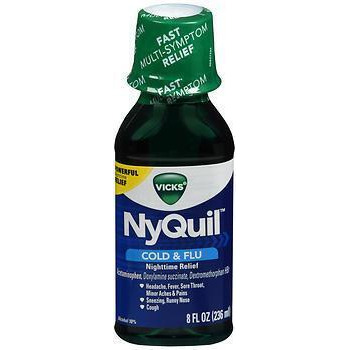 Vicks NyQuil Cold & Flu Nighttime Relief Liquid - 8 oz
