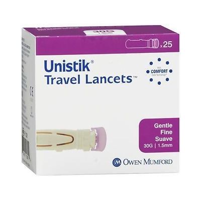 Unistik 3 Gentle Safety Lancets 30 G - 25 lancets 