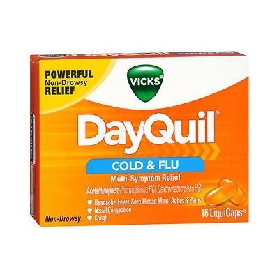Vicks DayQuil Cold Flu Multi-Symptom Relief LiquiCaps - 16 Ct. 