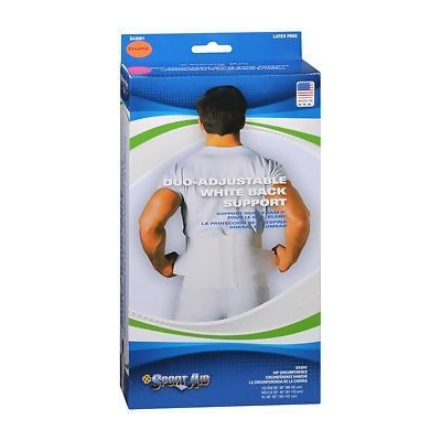 Sport Aid Duo-Adjustable White Back Support XL - each 