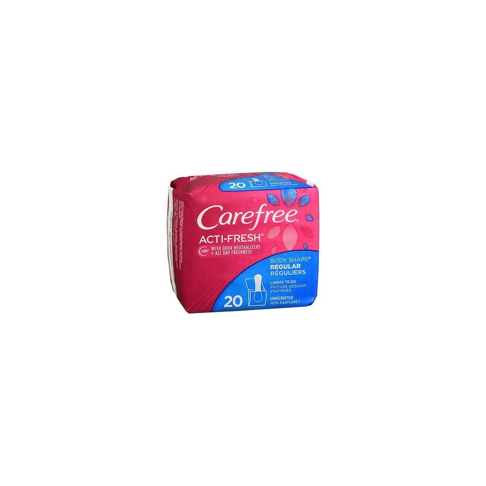 Carefree Acti-Fresh Body Shape Pantiliners Regular Unscented - 20 Liners