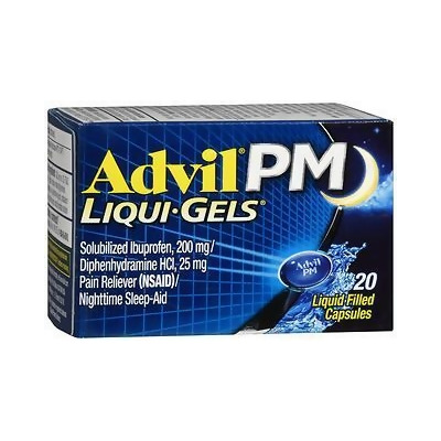 Advil PM Pain Reliever/Nighttime Sleep-Aid Liqui-Gels - 20 ct 