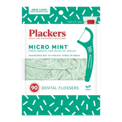 Plackers Dental Flossers Micro Mint - 90 ea. 