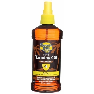 Banana Boat Deep Tanning Oil Spray Sunscreen SPF 4 - 8 oz 
