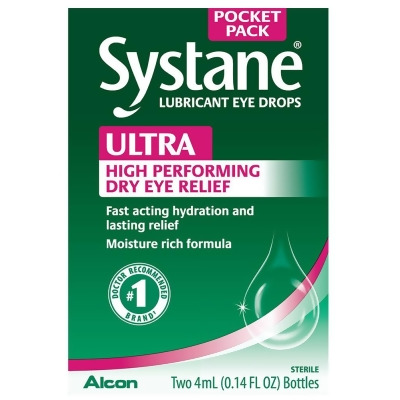 Systane Ultra Lubricant Eye Drops 2 Pack, Two 0.14 Bottles 