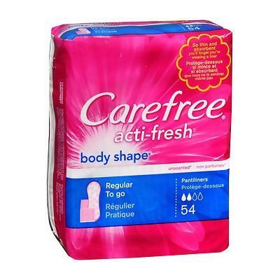 Carefree Acti-Fresh Body Shape Regular To Go Pantiliners - 54 Liners 