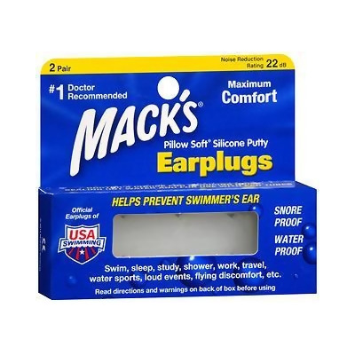 Mack's Pillow Soft Silicone Earplugs - 2 Pair 