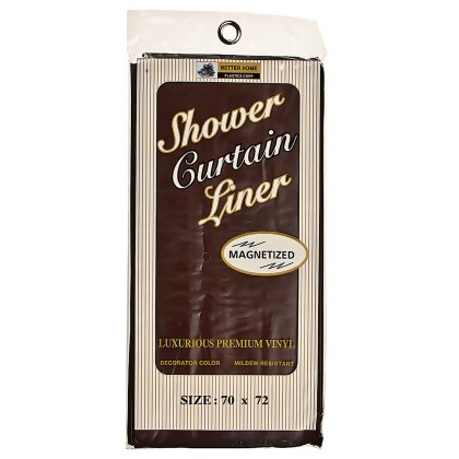 Vinyl Shower Curtain Chocolate, Chocolate, 70