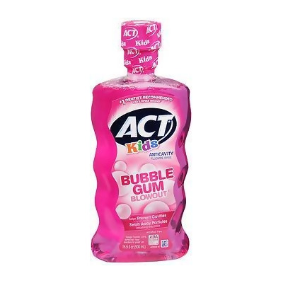 Act Kids Anticavity Fluoride Rinse Bubble Gum Blow Out - 16.9 oz 