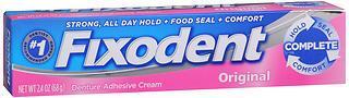 Fixodent Denture Adhesive Cream, Original - 2.4 oz