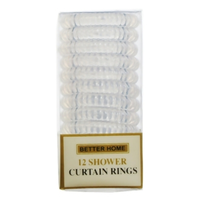 Shower Rings Clear, Clear, 12 Ct - 1 Set 