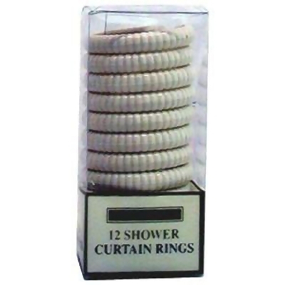 Shower Rings White, White, 12 Ct - 1 Set 