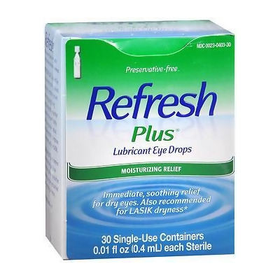 Refresh Plus Lubricant Eye Drops Single-Use Containers - 30 ct 