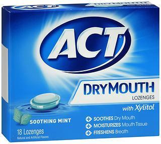 Act Dry Mouth Lozenges with Xylitol, Mint -18 count 